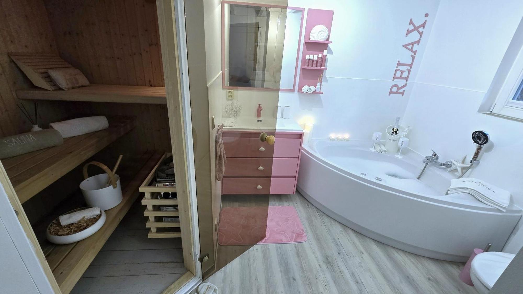 Pink Und Meer - Meerblick, Sauna, Kamin & Whirlpool 바베 외부 사진