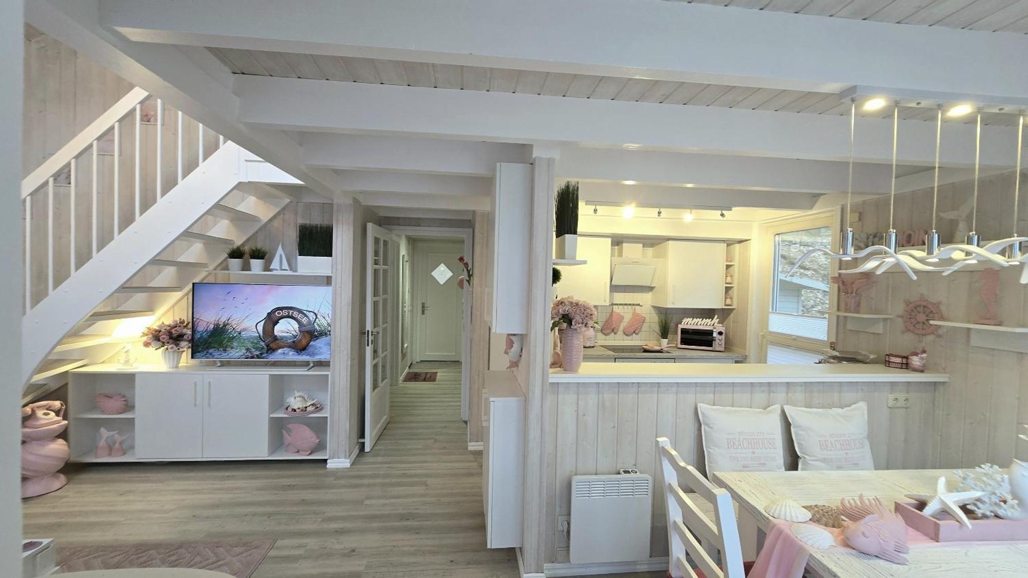 Pink Und Meer - Meerblick, Sauna, Kamin & Whirlpool 바베 외부 사진