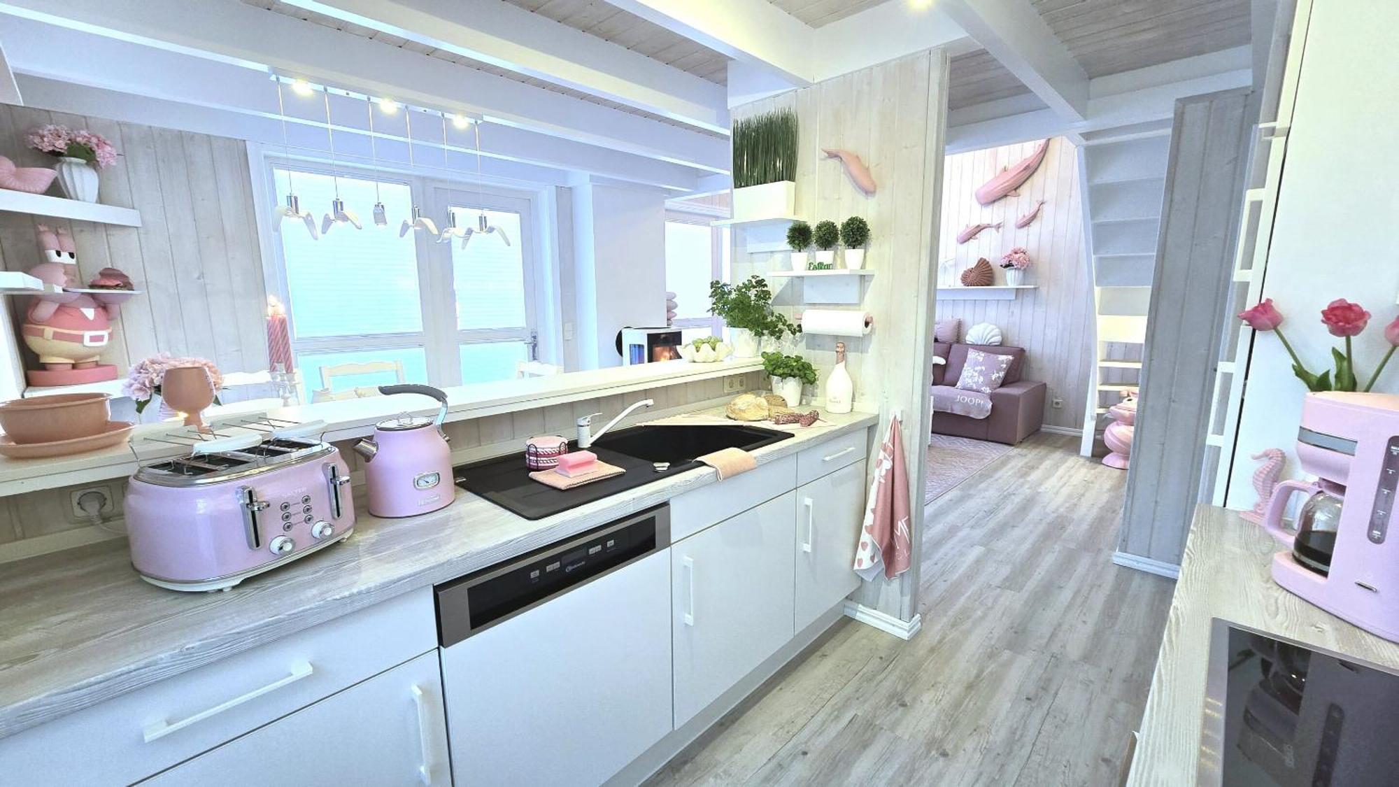 Pink Und Meer - Meerblick, Sauna, Kamin & Whirlpool 바베 외부 사진