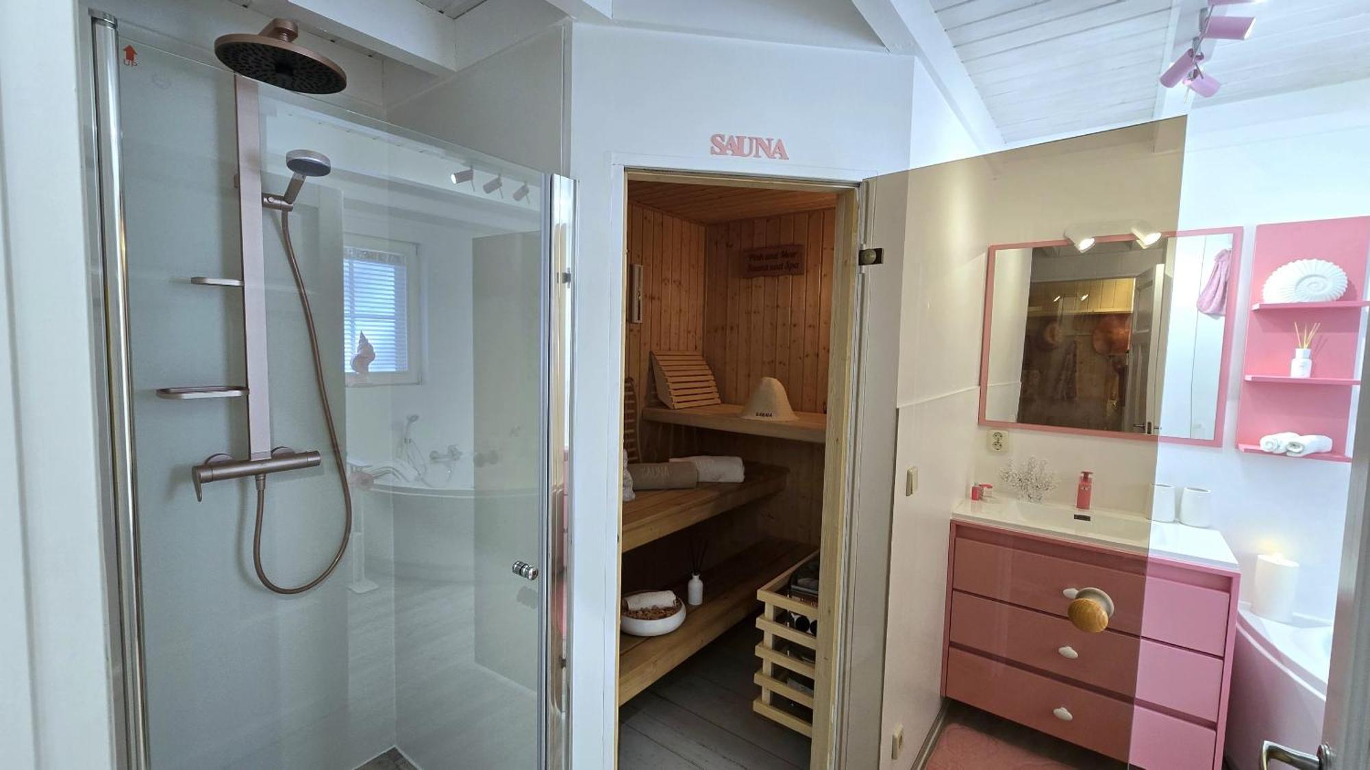 Pink Und Meer - Meerblick, Sauna, Kamin & Whirlpool 바베 외부 사진