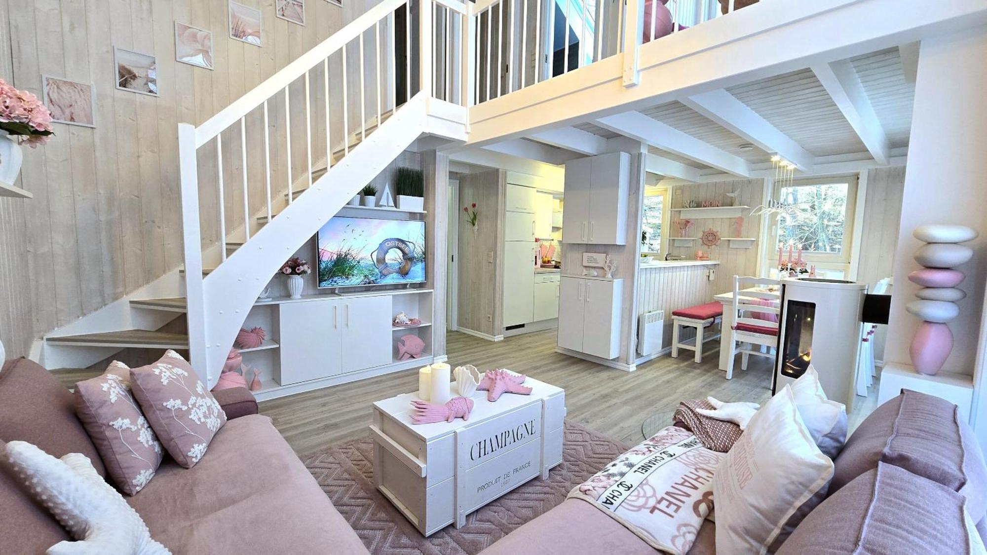 Pink Und Meer - Meerblick, Sauna, Kamin & Whirlpool 바베 외부 사진